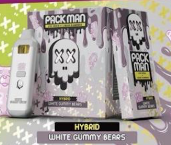 Packman White Gummy Bears Disposable